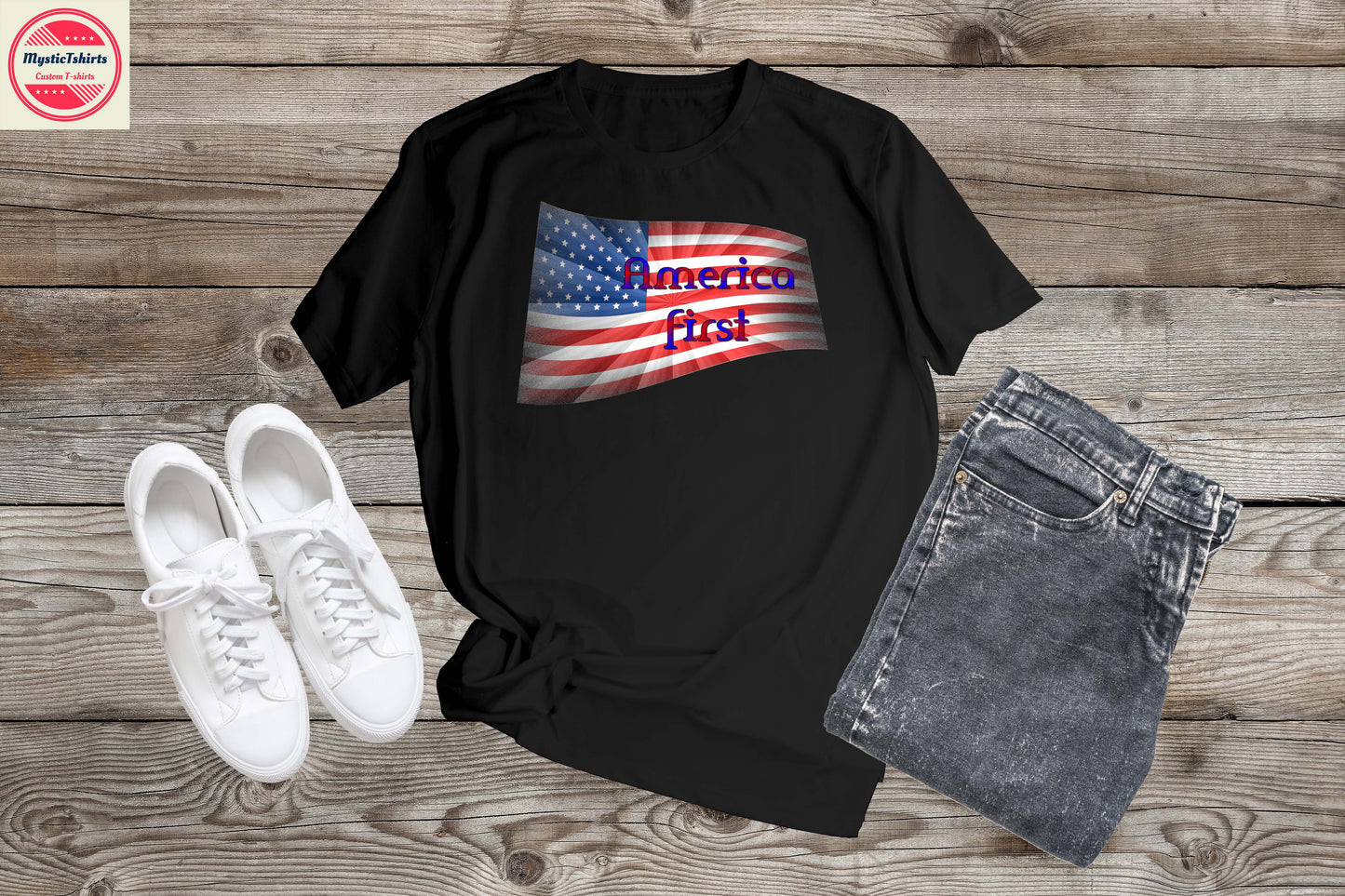 014. AMERICA FIRST, Custom Made Shirt, Personalized T-Shirt, Custom Text, Make Your Own Shirt, Custom Tee