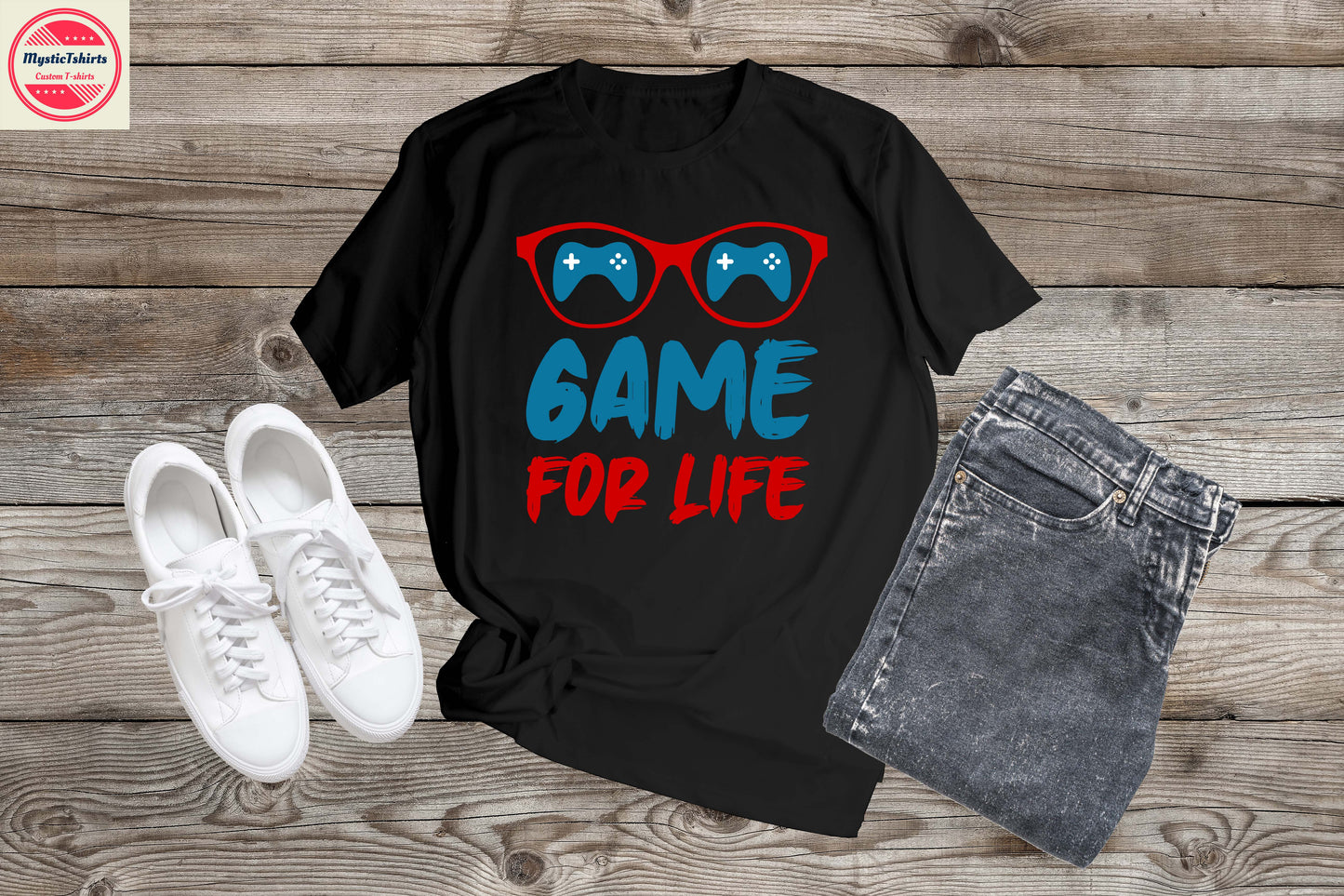 164. GAME FOR LIFE, Custom Made Shirt, Personalized T-Shirt, Custom Text, Make Your Own Shirt, Custom Tee