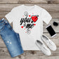 311. LOVE/VALENTINE, you & me Custom Made Shirt, Personalized T-Shirt, Custom Text, Make Your Own Shirt, Custom Tee