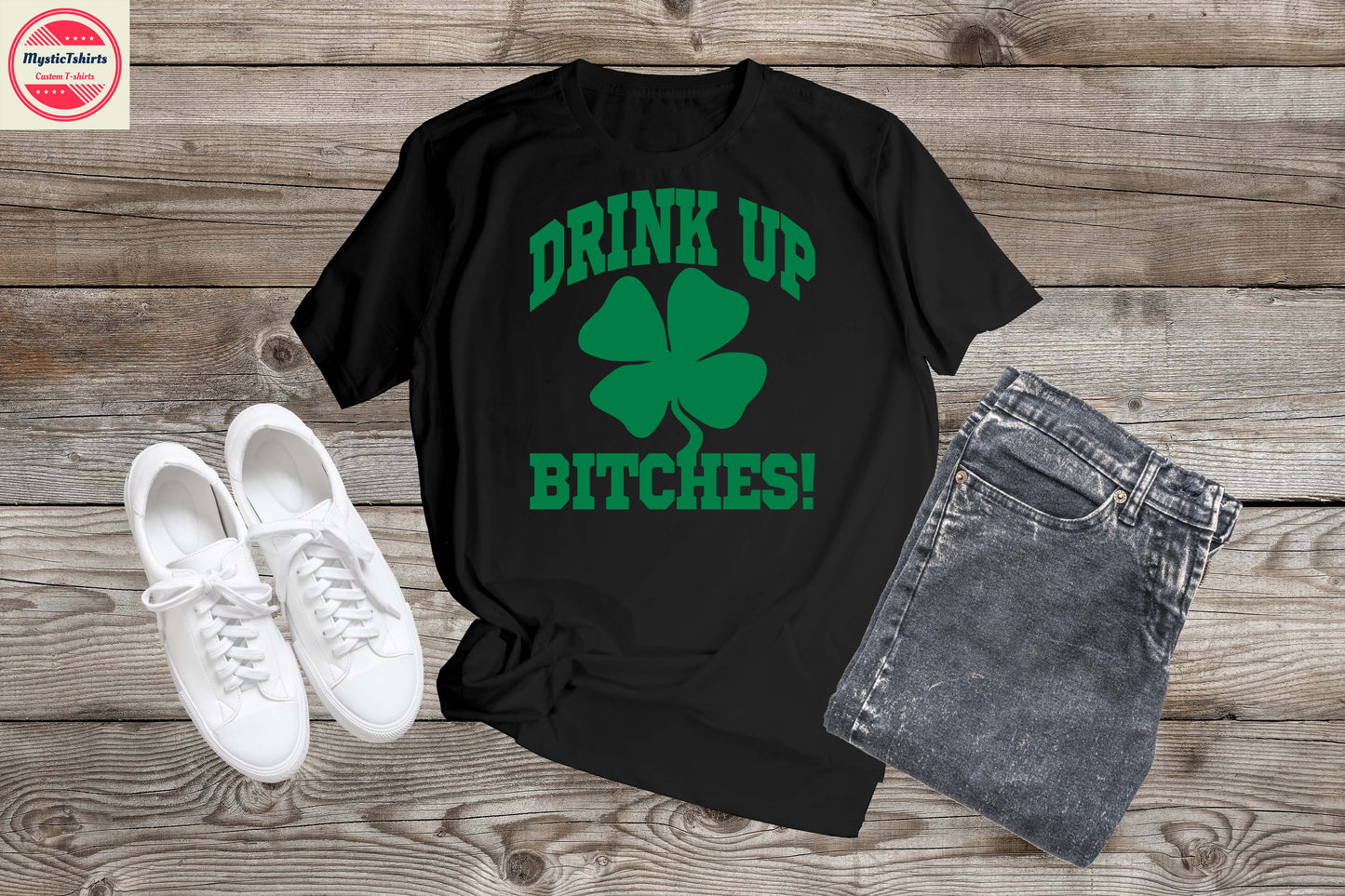 123. DRINK UP BITCHES, Custom Made Shirt, Personalized T-Shirt, Custom Text, Make Your Own Shirt, Custom Tee