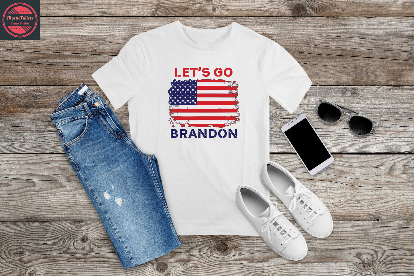 284. LET'S GO BRANDON, Custom Made Shirt, Personalized T-Shirt, Custom Text, Make Your Own Shirt, Custom Tee