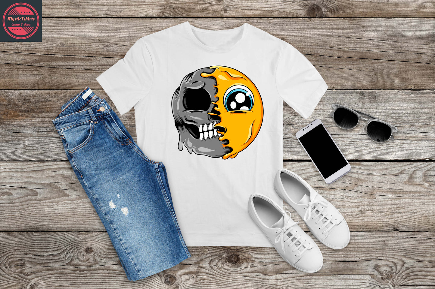 085. CRAZY FACE, Personalized T-Shirt, Custom Text, Make Your Own Shirt, Custom Tee