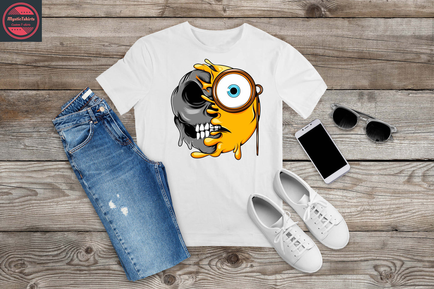 091. CRAZY FACE, Personalized T-Shirt, Custom Text, Make Your Own Shirt, Custom Tee