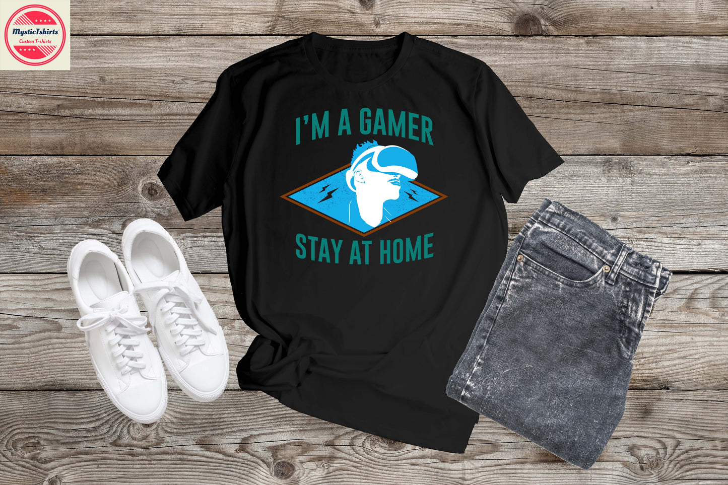 229. I'M A GAMER STAY AT HOME, Custom Made Shirt, Personalized T-Shirt, Custom Text, Make Your Own Shirt, Custom Tee