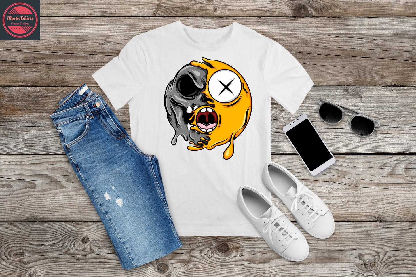 067. CRAZY FACE, Personalized T-Shirt, Custom Text, Make Your Own Shirt, Custom Tee