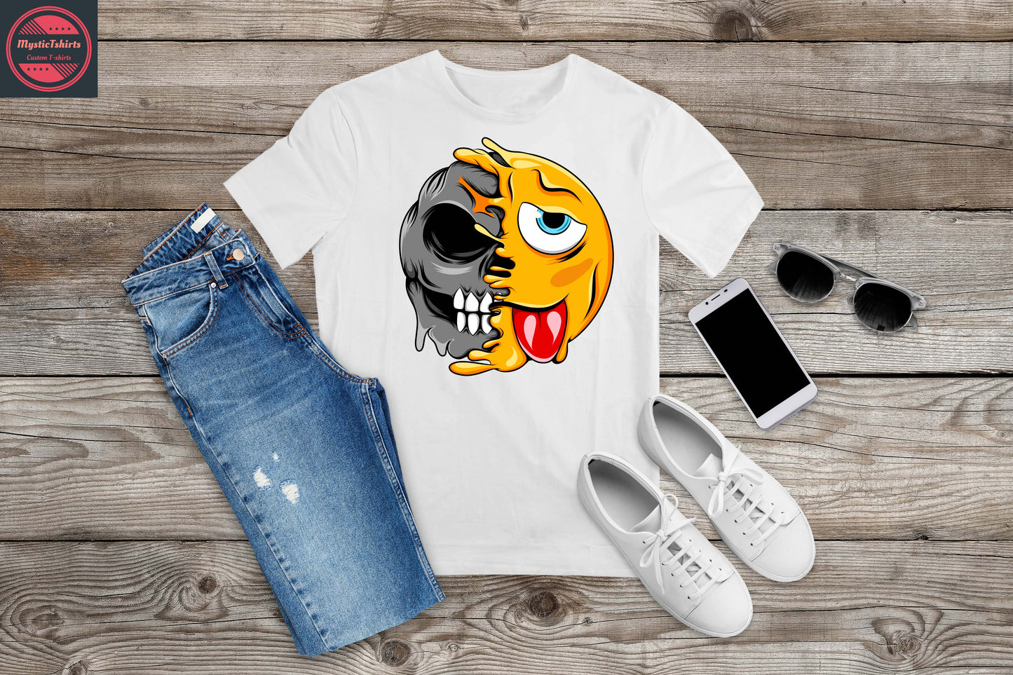098. CRAZY FACE, Personalized T-Shirt, Custom Text, Make Your Own Shirt, Custom Tee