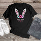 039. BUNNY FACE WITH FLOWERS, Custom Made Shirt, Personalized T-Shirt, Custom Text, Make Your Own Shirt, Custom Tee