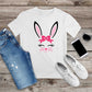 037. BUNNY FACE WITH BOW, Custom Made Shirt, Personalized T-Shirt, Custom Text, Make Your Own Shirt, Custom Tee