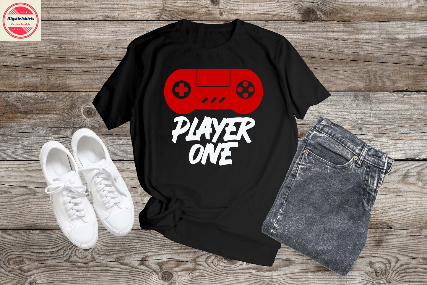 402. PLAYER ONE, Custom Made Shirt, Personalized T-Shirt, Custom Text, Make Your Own Shirt, Custom Tee