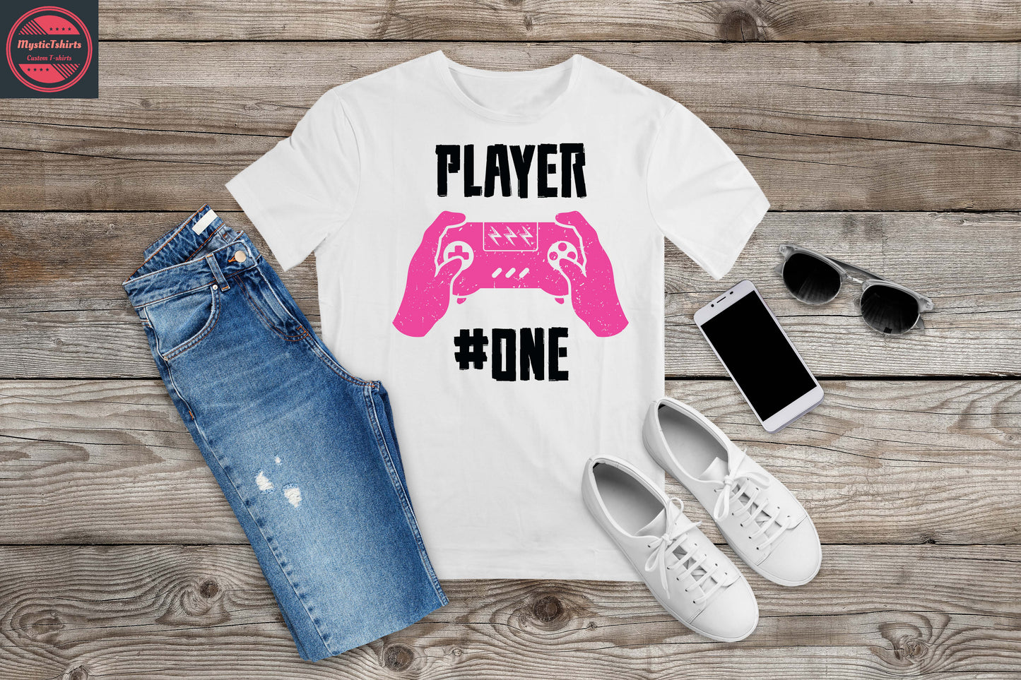 401. PLAYER #ONE, Custom Made Shirt, Personalized T-Shirt, Custom Text, Make Your Own Shirt, Custom Tee