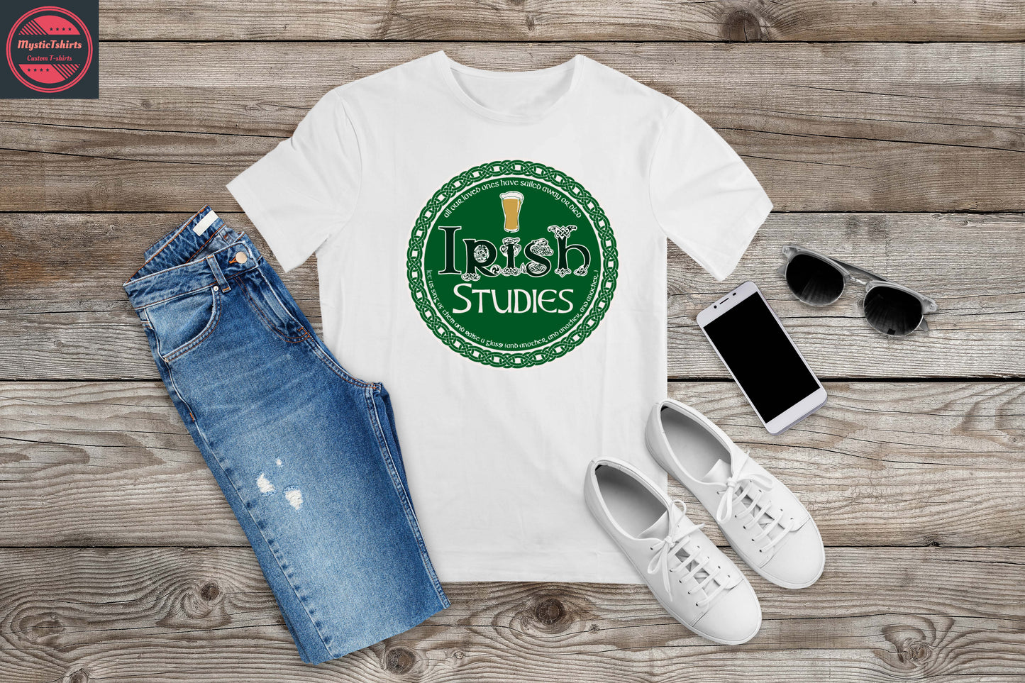 252. IRISH STUDIES, Custom Made Shirt, Personalized T-Shirt, Custom Text, Make Your Own Shirt, Custom Tee