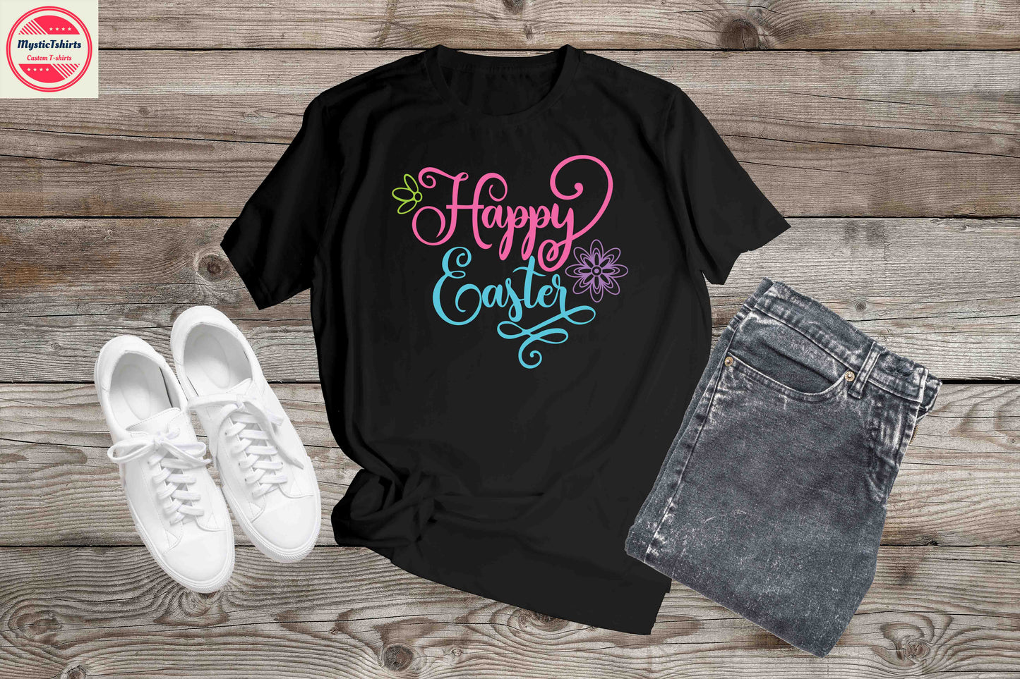 183. Happy Easter, Custom Made Shirt, Personalized T-Shirt, Custom Text, Make Your Own Shirt, Custom Tee
