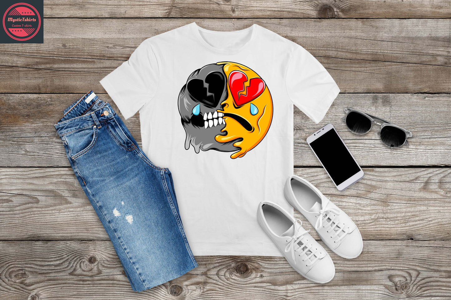 107. CRAZY FACE, Personalized T-Shirt, Custom Text, Make Your Own Shirt, Custom Tee