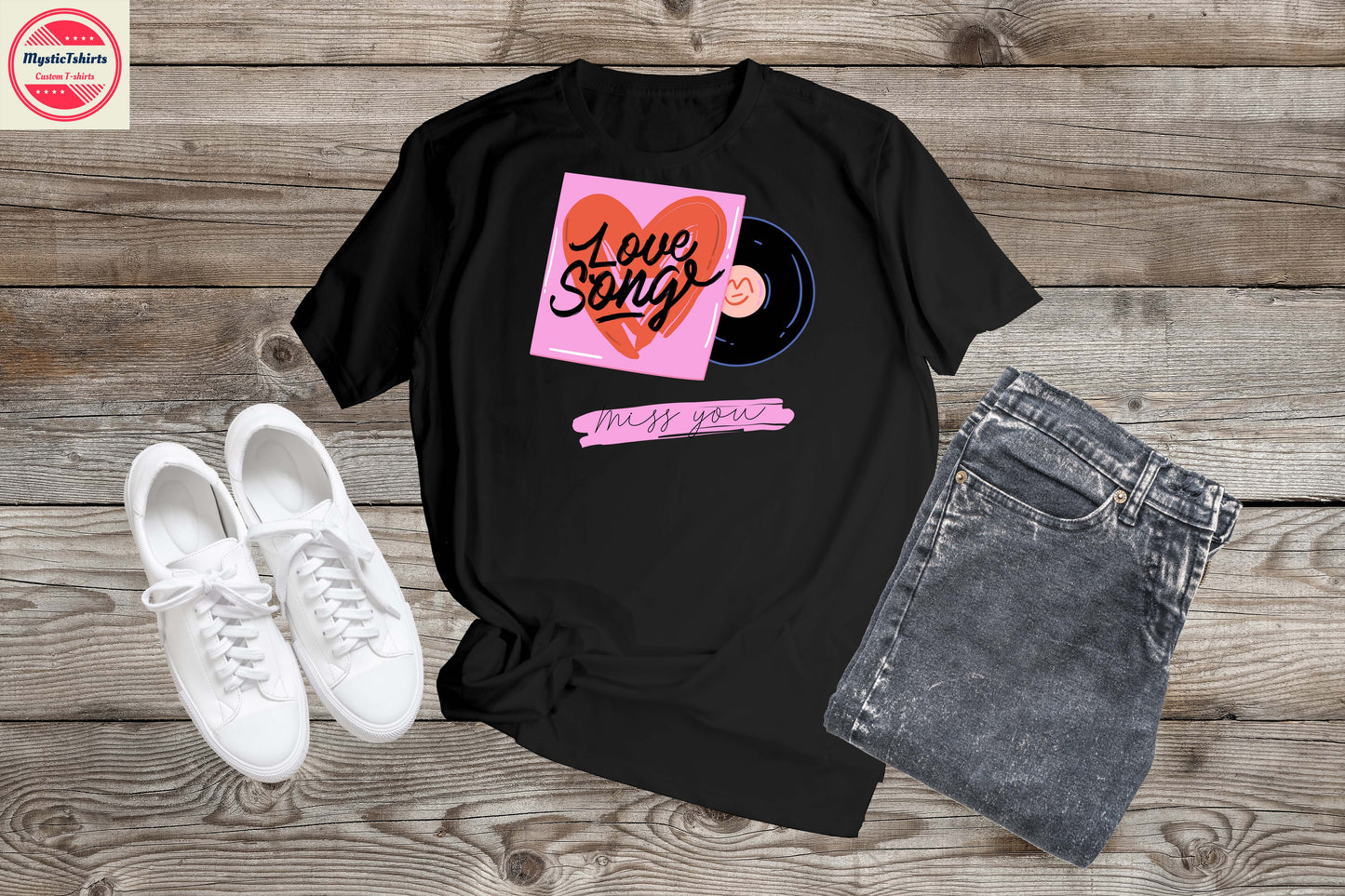294. LOVE/VALENTINE LOVE SONG MISS YOU, Custom Made Shirt, Personalized T-Shirt, Custom Text, Make Your Own Shirt, Custom Tee
