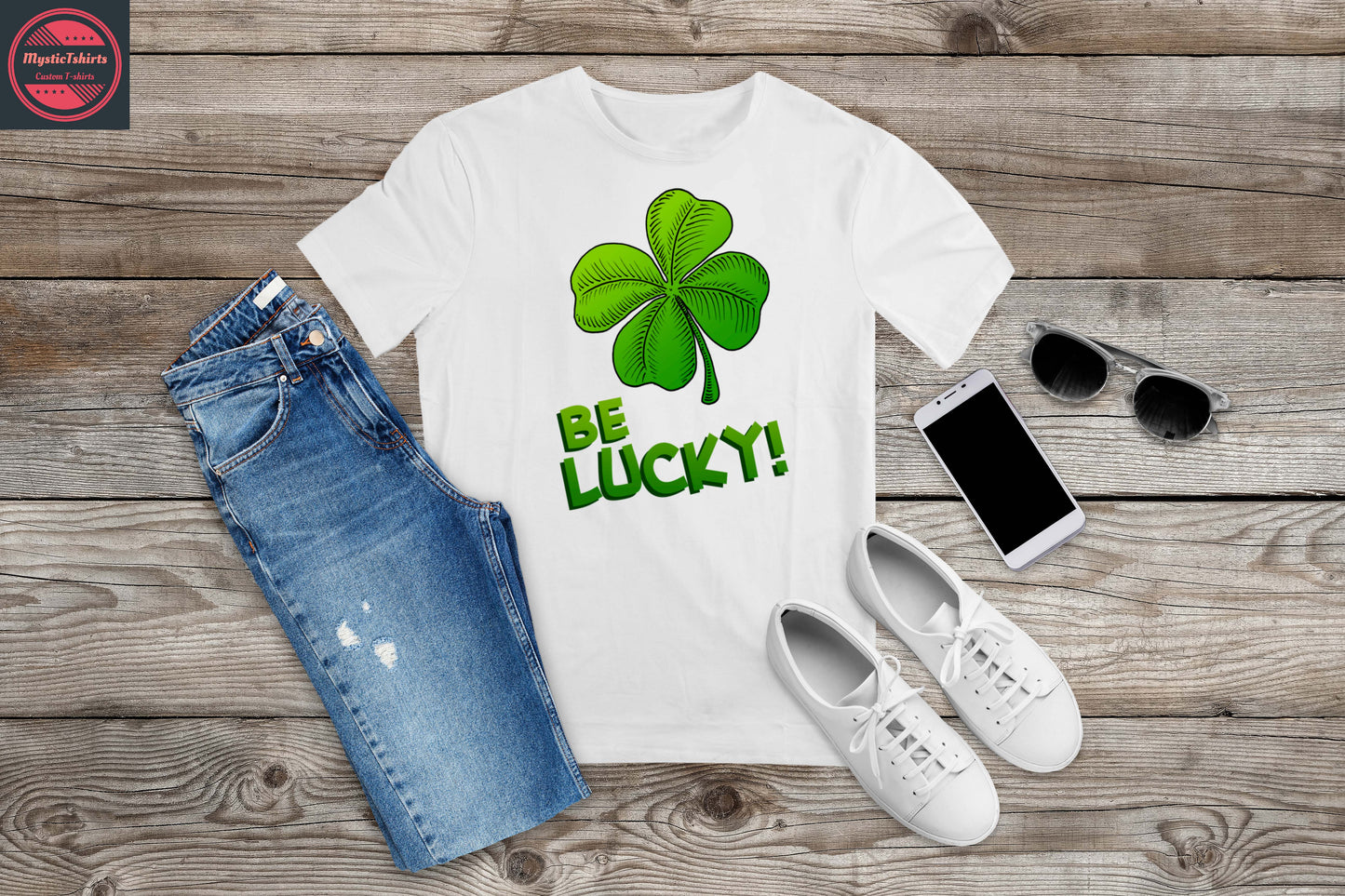 024. BE LUCKY, Custom Made Shirt, Personalized T-Shirt, Custom Text, Make Your Own Shirt, Custom Tee
