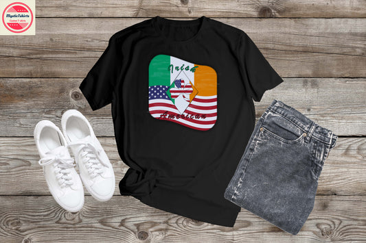 247. IRISH AMERICAN, Custom Made Shirt, Personalized T-Shirt, Custom Text, Make Your Own Shirt, Custom Tee