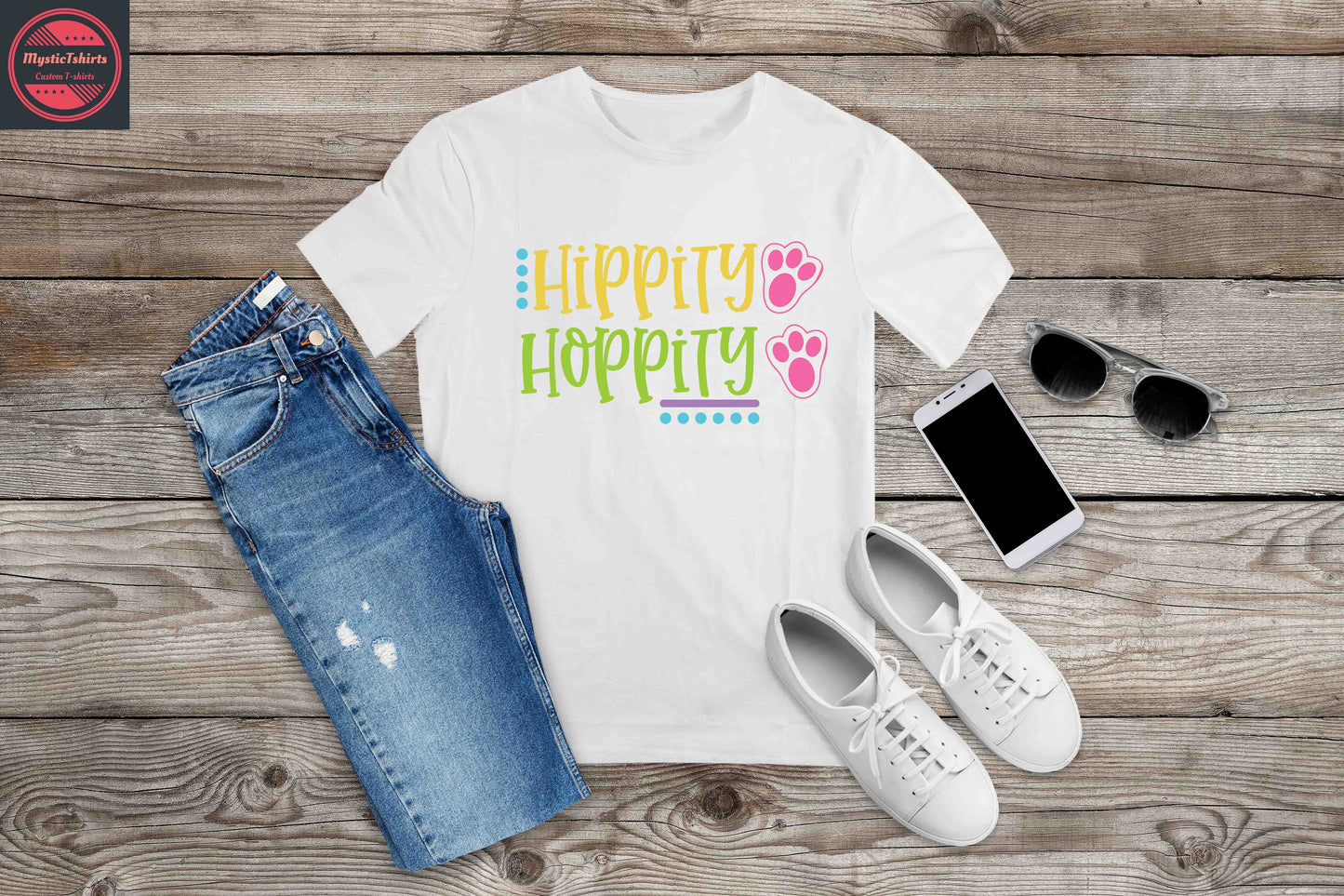 196. HIPPITY HOPPITY, Custom Made Shirt, Personalized T-Shirt, Custom Text, Make Your Own Shirt, Custom Tee