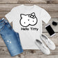 195. HELLO TITTY, Custom Made Shirt, Personalized T-Shirt, Custom Text, Make Your Own Shirt, Custom Tee