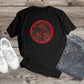 386. Mystical Seal with with Sword in Blood Red, Custom Made Shirt, Personalized T-Shirt, Custom Text, Make Your Own Shirt, Custom Tee