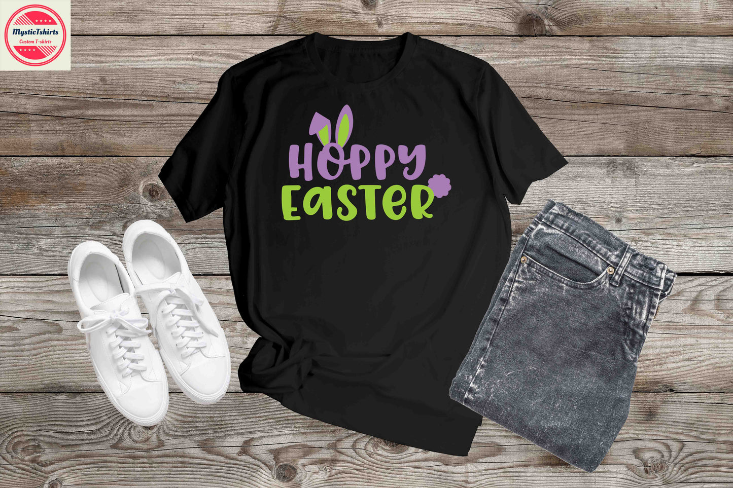 198. HOPPY EASTER, Custom Made Shirt, Personalized T-Shirt, Custom Text, Make Your Own Shirt, Custom Tee