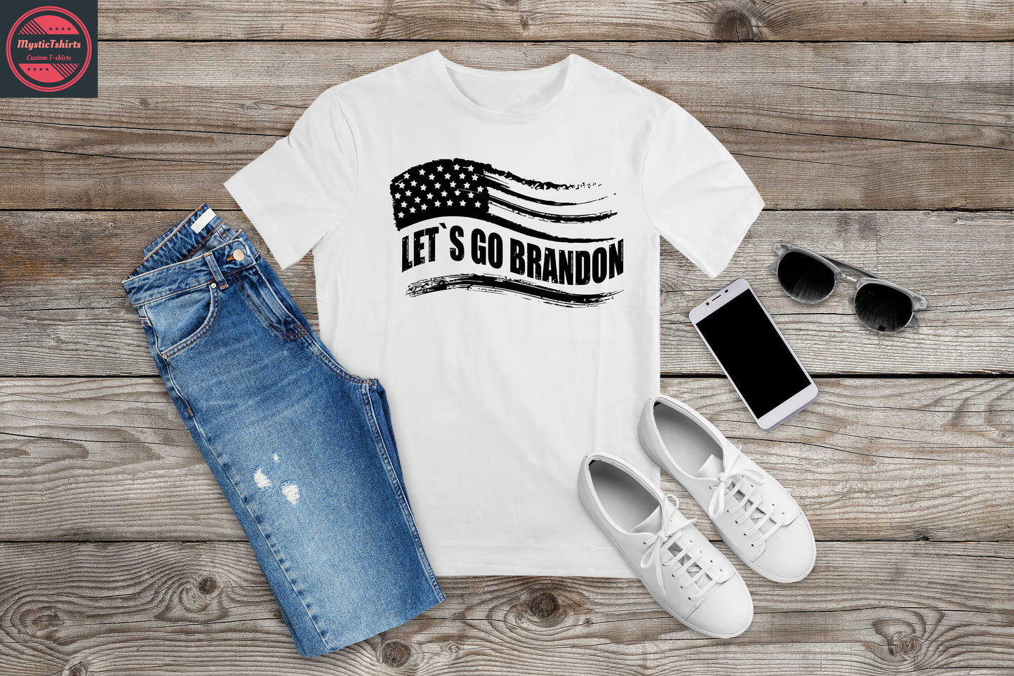 275. LET'S GO BRANDON, Custom Made Shirt, Personalized T-Shirt, Custom Text, Make Your Own Shirt, Custom Tee