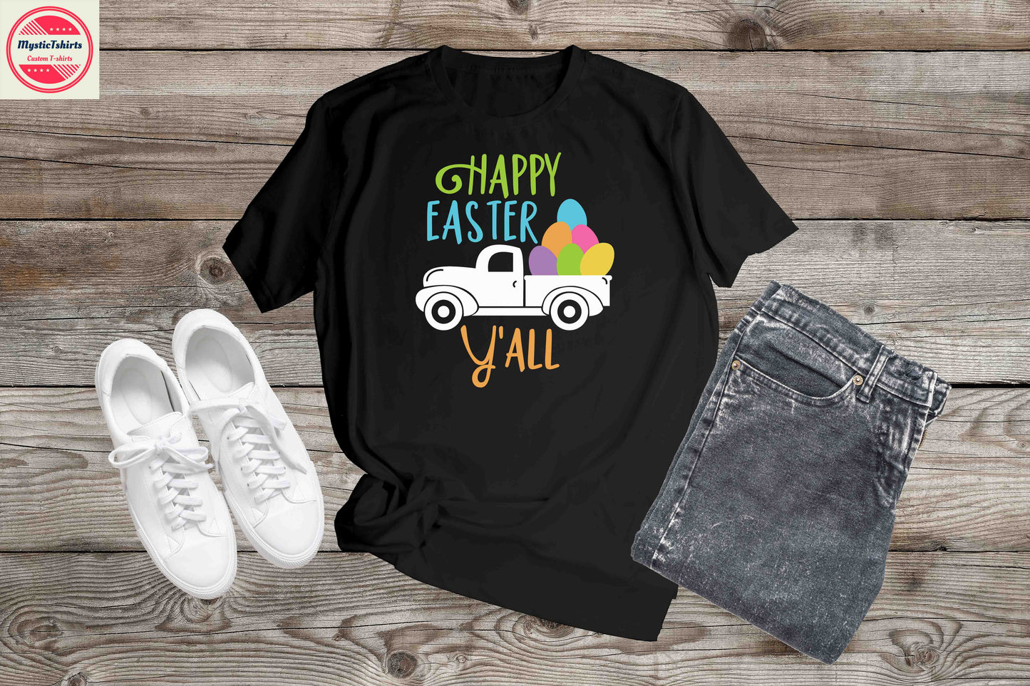 182. HAPPY EASTER Y'ALL, Custom Made Shirt, Personalized T-Shirt, Custom Text, Make Your Own Shirt, Custom Tee