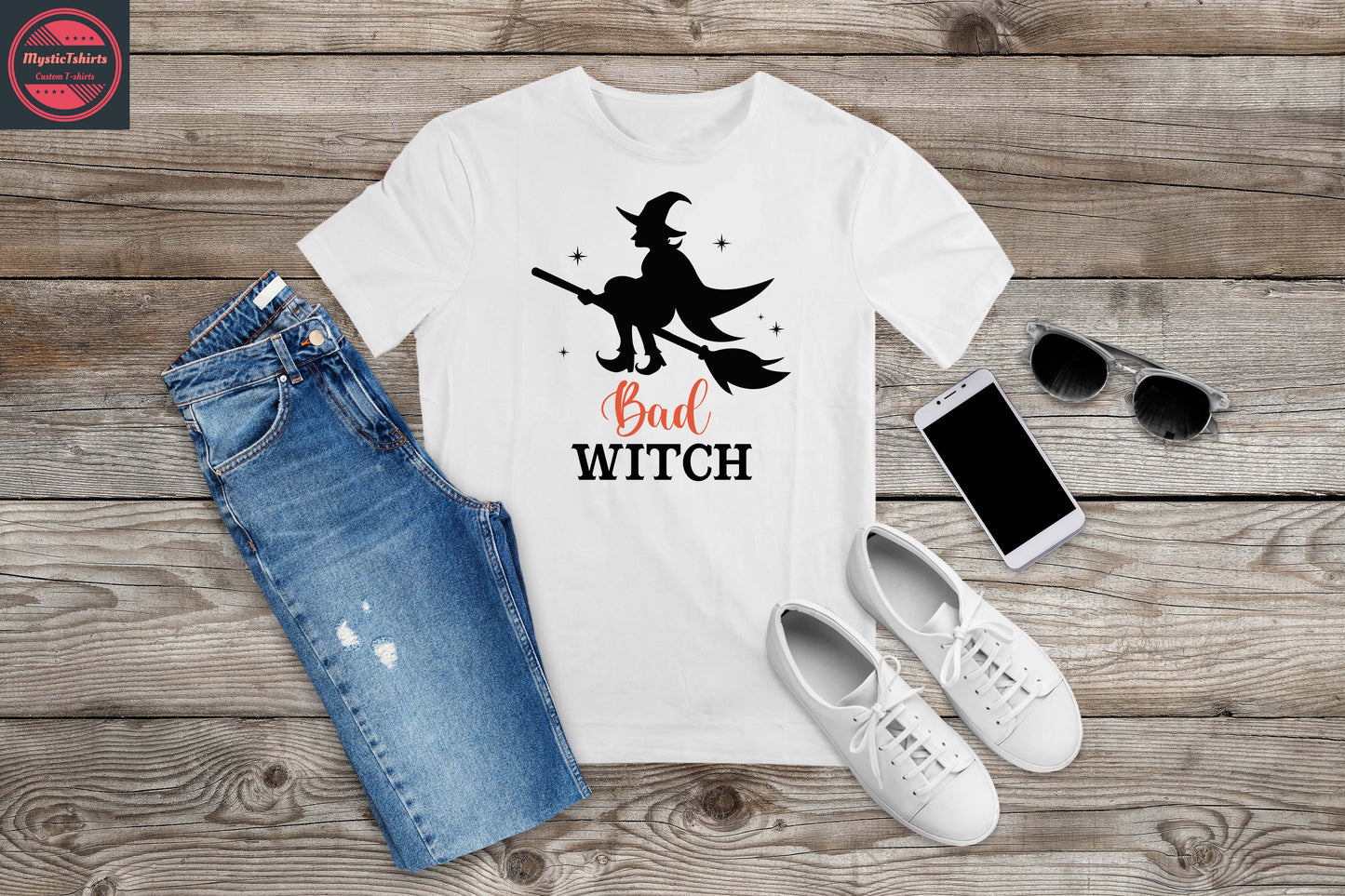 022. BAD WITCH, Custom Made Shirt, Personalized T-Shirt, Custom Text, Make Your Own Shirt, Custom Tee