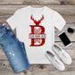 348. MONOGRAMMED RED REINDEER CHRISTMAS B, Custom Made Shirt, Personalized T-Shirt, Custom Text, Make Your Own Shirt, Custom Tee