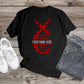 349. MONOGRAMMED RED REINDEER CHRISTMAS C, Custom Made Shirt, Personalized T-Shirt, Custom Text, Make Your Own Shirt, Custom Tee