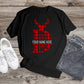 350. MONOGRAMMED RED REINDEER CHRISTMAS D, Custom Made Shirt, Personalized T-Shirt, Custom Text, Make Your Own Shirt, Custom Tee