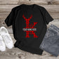 357. MONOGRAMMED RED REINDEER CHRISTMAS K, Custom Made Shirt, Personalized T-Shirt, Custom Text, Make Your Own Shirt, Custom Tee