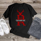 364. MONOGRAMMED RED REINDEER CHRISTMAS R, Custom Made Shirt, Personalized T-Shirt, Custom Text, Make Your Own Shirt, Custom Tee